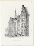 37847 Gezicht op de zijgevel van het stadhuis aan het Oudkerkhof te Utrecht, bestaande uit Groot Hasenberg (met ...